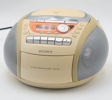 Sony CFD-E90 CD Radio Cassette Corder Boombox AM/FM Portable Stereo Yellow