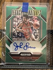 JOHN LUCAS 2023-24 PANINI GREEN PRIZM LEGACY SIGNATURES AUTOGRAPH MARYLAND AUTO!