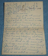 Antique 1928 Handwritten Letter On Hotel Stationery Country Club De Lima Peru