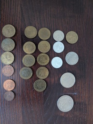 lot 22 german deutschmarks/pfennig/shilling coins
