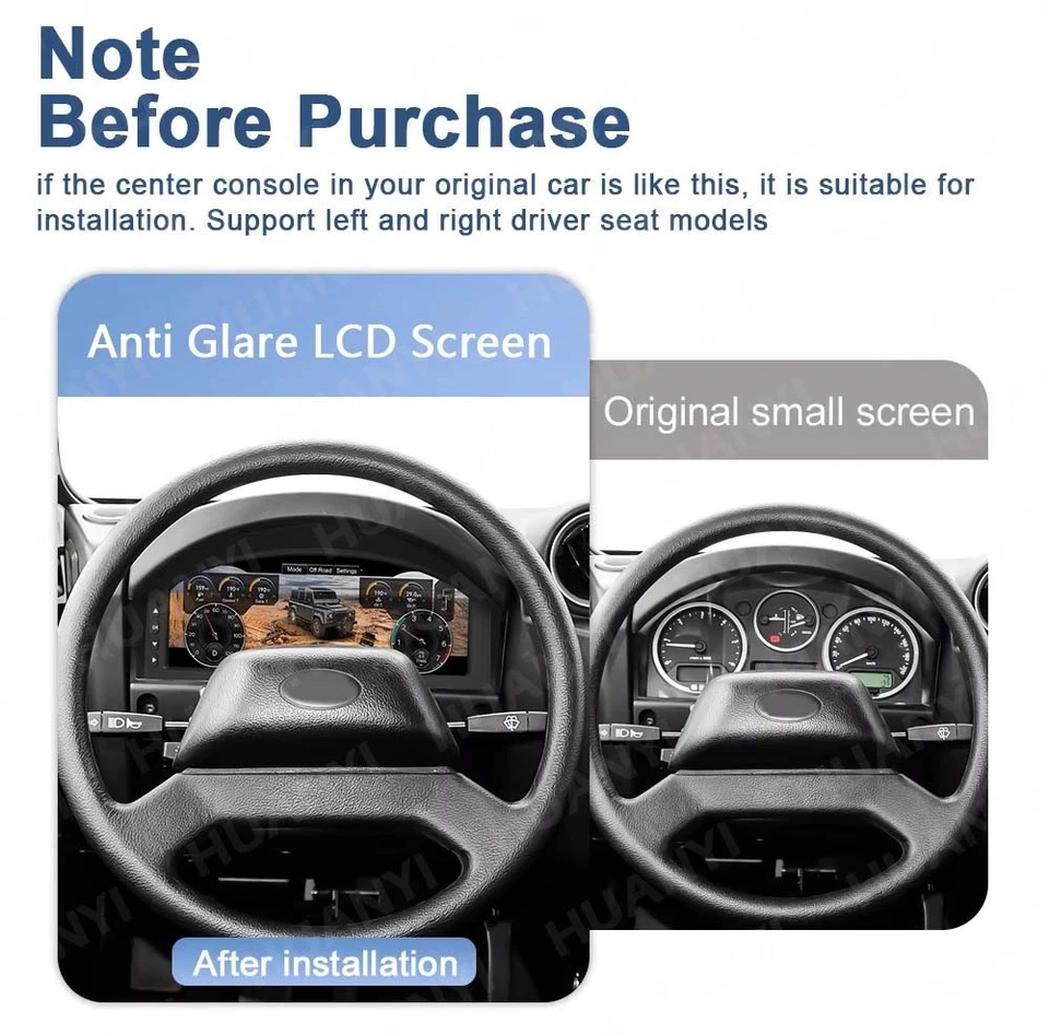 Para Land Rover Defender 2012-2016 Coche LCD Digital Cluster Velocímetro Tablero Foto 4 de 4