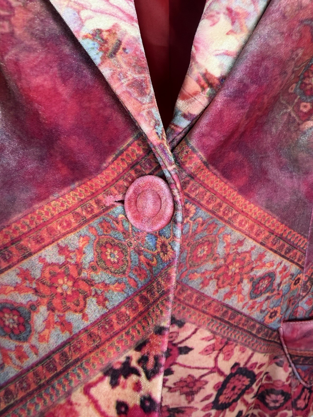 Boho Chic Women's Patterned Blazer Jacket Size 10 - image 4