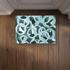 Begin Home Decor CODM1724BN2FPG 17 x 24 in. Abstract Rings Indoor  Outdoor D...