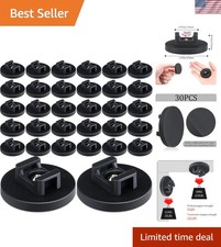 30 Pcs Magnetic Zip Tie Mount Base Black Magnetic Cable Clips Wire Holder Mul...