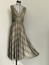 Gorgeous BIBA Womens Metallic Snake Print Dress Size 10