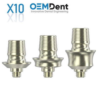 10x Titanium Ti-Base Rotation WP Ø5.7mm MIS  Compatible Int Hex 2.45mm System