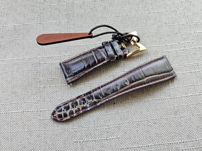Gaga Milano Watch Strap Brown Leather Replacement Band Handmade Italy Size 18mm