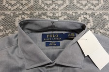 New Polo Ralph Lauren Men's Slim Fit Button Up Shirt - Size 15 32/33 - Gray
