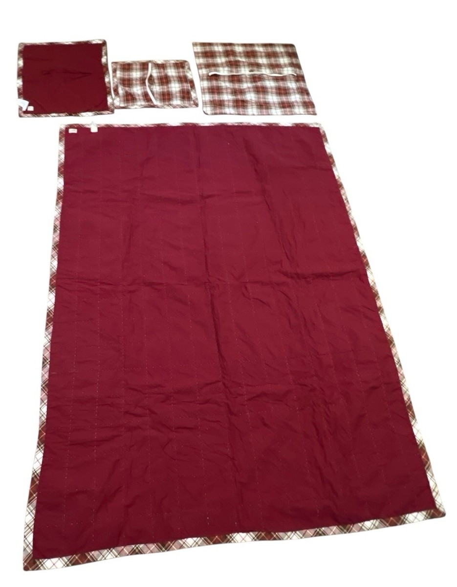 Couette Patchwork Woolrich - Double (Twin) - Tons Terre, Réversible - 86x62 Inches