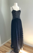 Vintage Guess Silk Prom Dress Maxi Ball Gown 90s Y2K Corset  Whimsi goth Tiered