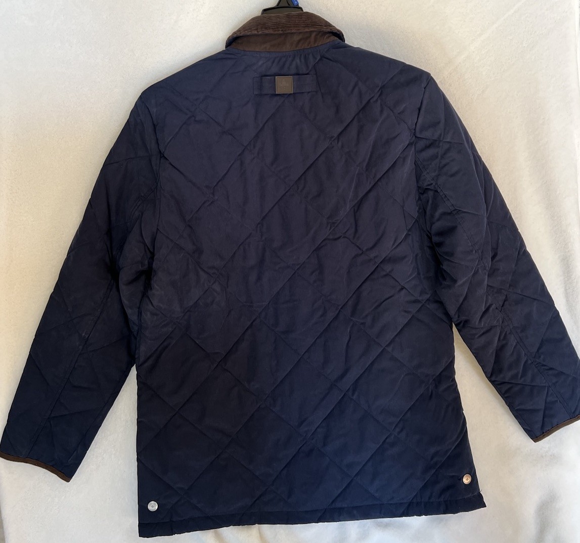 Rainforest Men's Sz: Med Harbor Jacket Coat Navy Blue Diamond Quilted NWT $179 - second product detail image