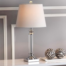 SAFAVIEH Lighting 24-inch Zara Crystal Table Lamp Set of 2 - 12"x12"x24"