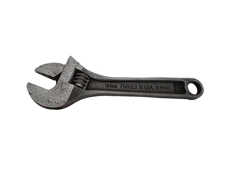 Vintage Craftsman 4" (100mm) Adjustable Wrench # 9 4450 Forged in USA - Image 3 of 4