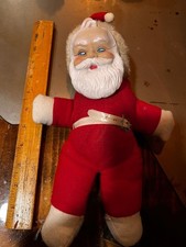 Vintage Santa Claus Plush with Rubber Face Cloth Body 12". For ...