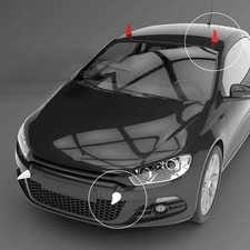 2Pcs Car Devil Horn Cute 3D Roof Modify 3D Universal Auto Truck SUV Custom Decor