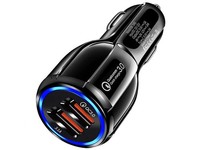 2X Usb Qc 3.0 Auto LadegeräT Schnelllader FüR ZigarettenanzüNder 12-24V