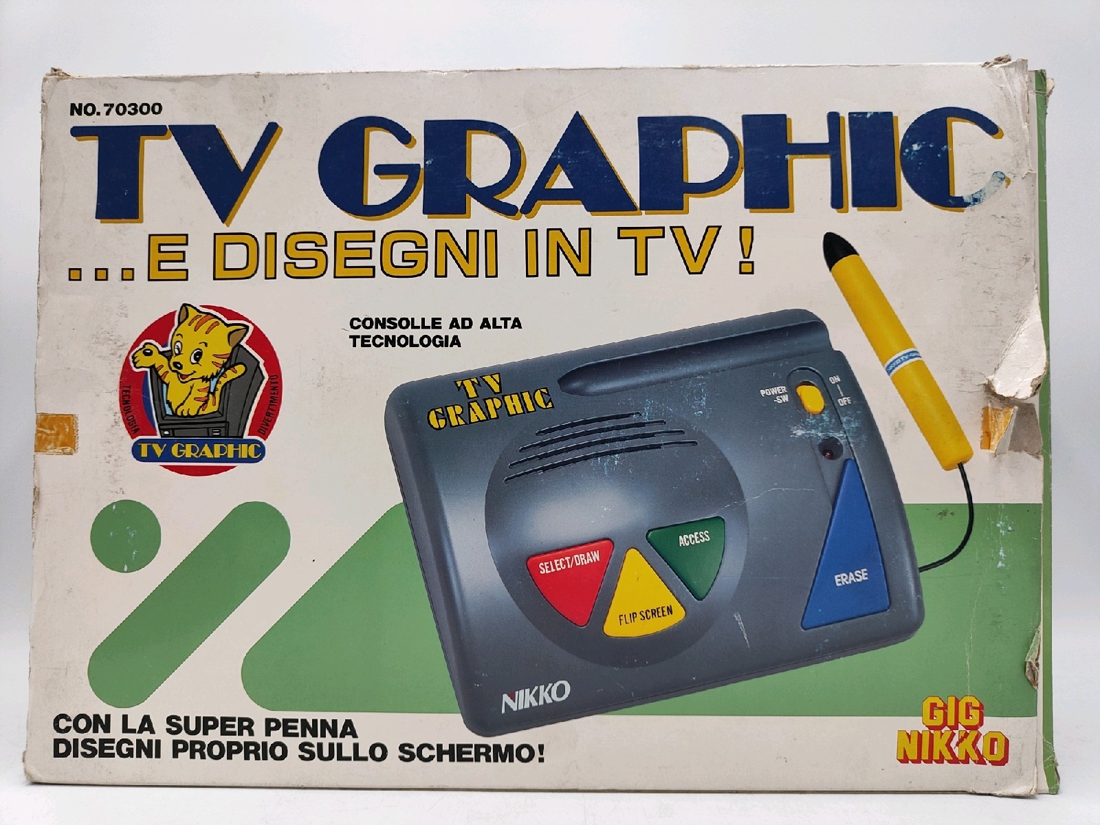 TV GRAPHIC E DISEGNI IN TV VINTAGE 1991 GIG NIKKO ALTA ~ TECNOLOGIA