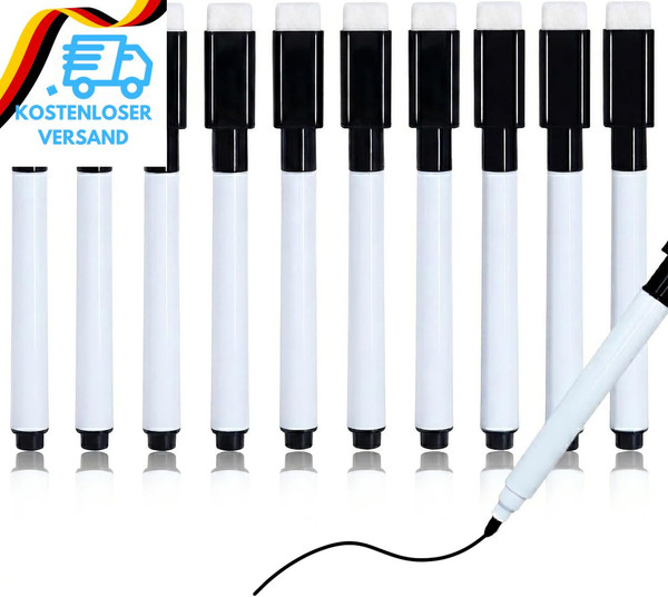 Whiteboard Marker 10 StüCk, Folienstift Abwischbar Magnetisch Whiteboard Stifte-image