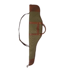 Canvas Leather Rifle Scabbard Padded Scope Rifle Bag Long Gun Sleeve 52 inch