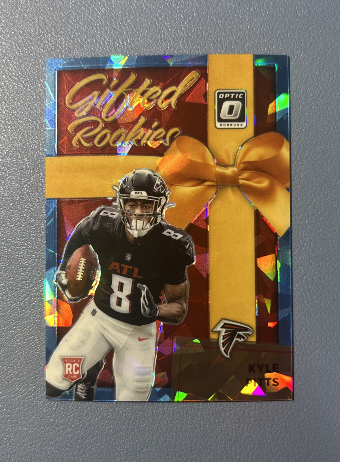 2021 Donruss Optic Kyle Pitts RC Gifted Rookies Ice Prizm /15 Rookie SSP Falcons