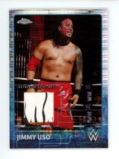 2015 Topps Chrome WWE Swatch Relics Shirt Pulsar Refractors /75 Jimmy Uso