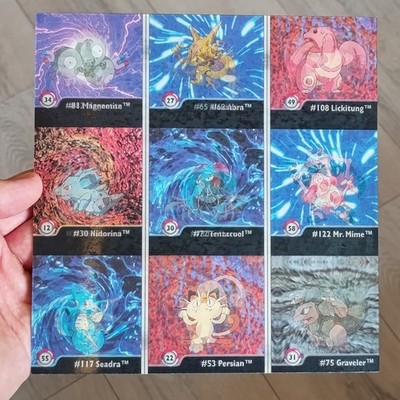 1999 Pokémon Action Flipz Uncut Sheet Featuring Meowth & Persian