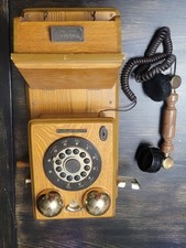 Vintage Thomas Collector  s Wooden Hanging Corded Telephone Model PP-91 Tested