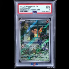 PSA 9 POKEMON 2023 CHARMANDER BLACK STAR PROMO #044 OBSIDIAN FLAMES PC ETB