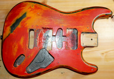 Stratocaster Gitarren-body Fiesta Red over Bl...