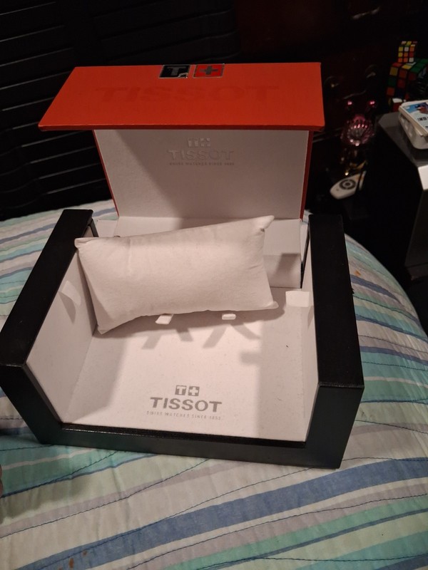 Tissot Single Watch Presentation Box Case Red/Black/White w/ Pillow, Holds 1-3