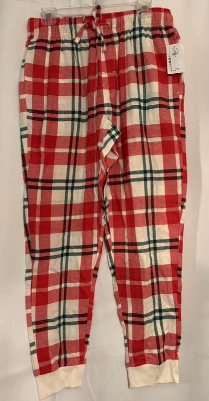Old Navy Plaid Christmas Pajama Bottoms Women’s Size M NWT