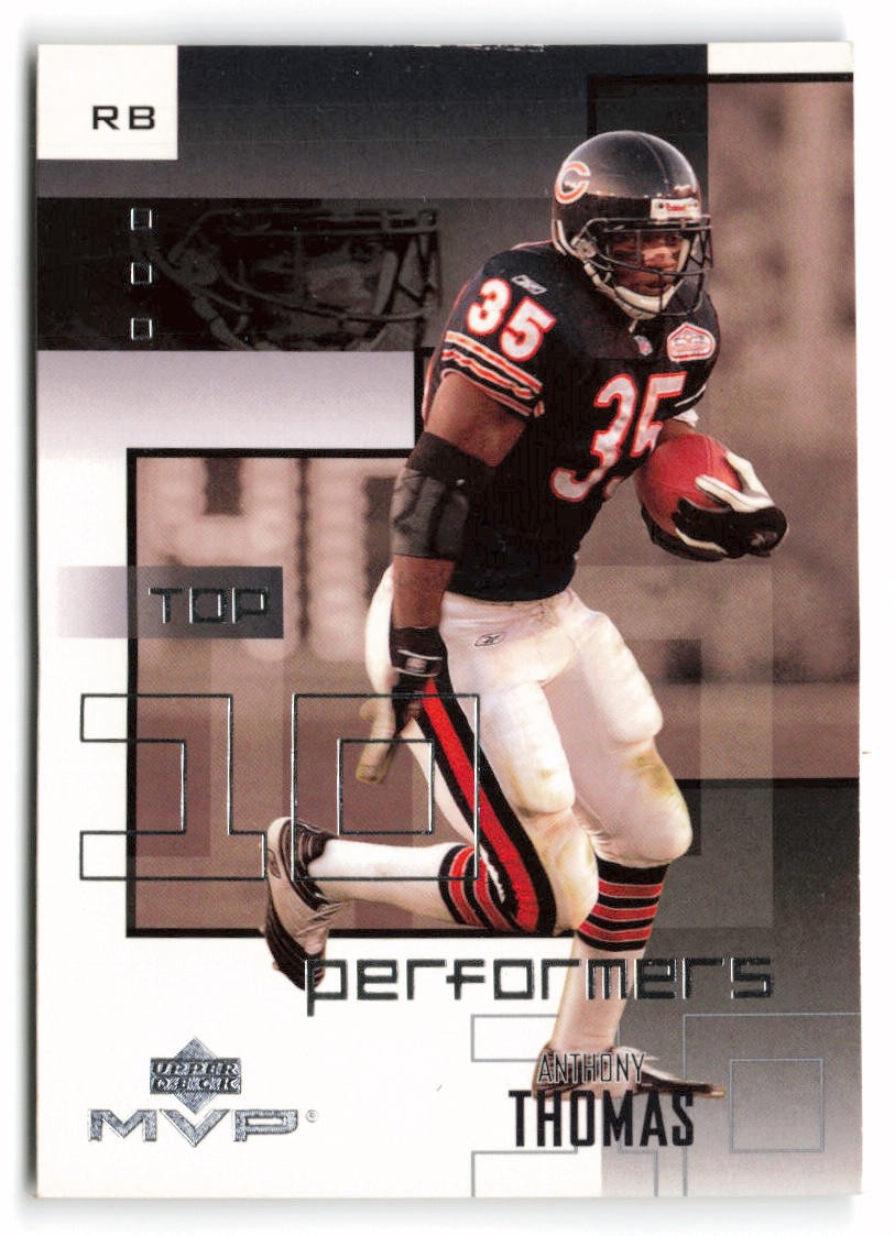2002 Upper Deck MVP #TT-1 Anthony Thomas Top 10 Performers Chicago Bears