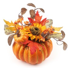 12 Inch Artificial Pumpkins Large Fake Pumpkin Decor Plastic Pumpkins Decorat...