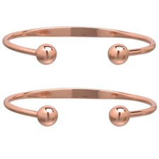 2 Pack Pure Copper Magnetic Traditional Ball Bracelet Arthritis Therapy Cuff USA