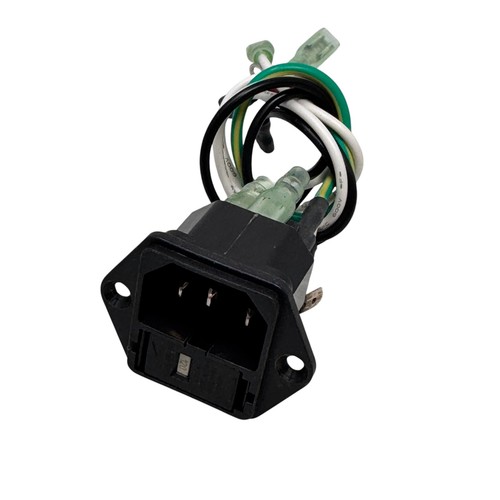 IEC C14 Power Inlet Socket 3-Pin Panel Mount with Fuse Holder & Wire Harness 120