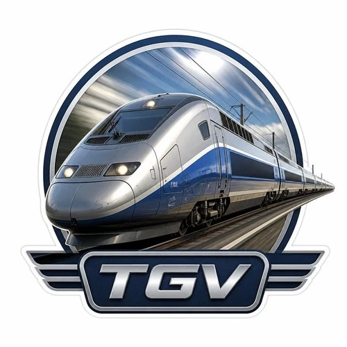 TGV Train Self Adhesive Vinyl Waterproof Sticker