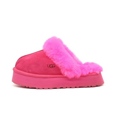 UGG Damen hausschuhe EU 37 pink plateausohle, lammfellfutter classic