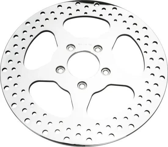 HD 5 Spoke Rear Brake Rotor Disc SS Polished 11.5in. Fat Boy 00-17 - Image 2 of 4