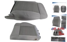 Gray Cloth Seat Cover Front Passenger Side Bottom and Top Lean Back