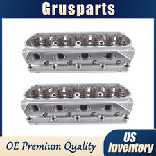 2pcs Complete Aluminum Cylinder Heads Sbf For Ford 289 302 351 64cc 2.021.6 In