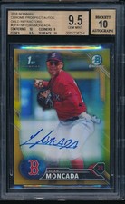 2016 Bowman Chrome Gold Refractor Auto Yoan Moncada /50 Rookie RC BGS 9.5 10