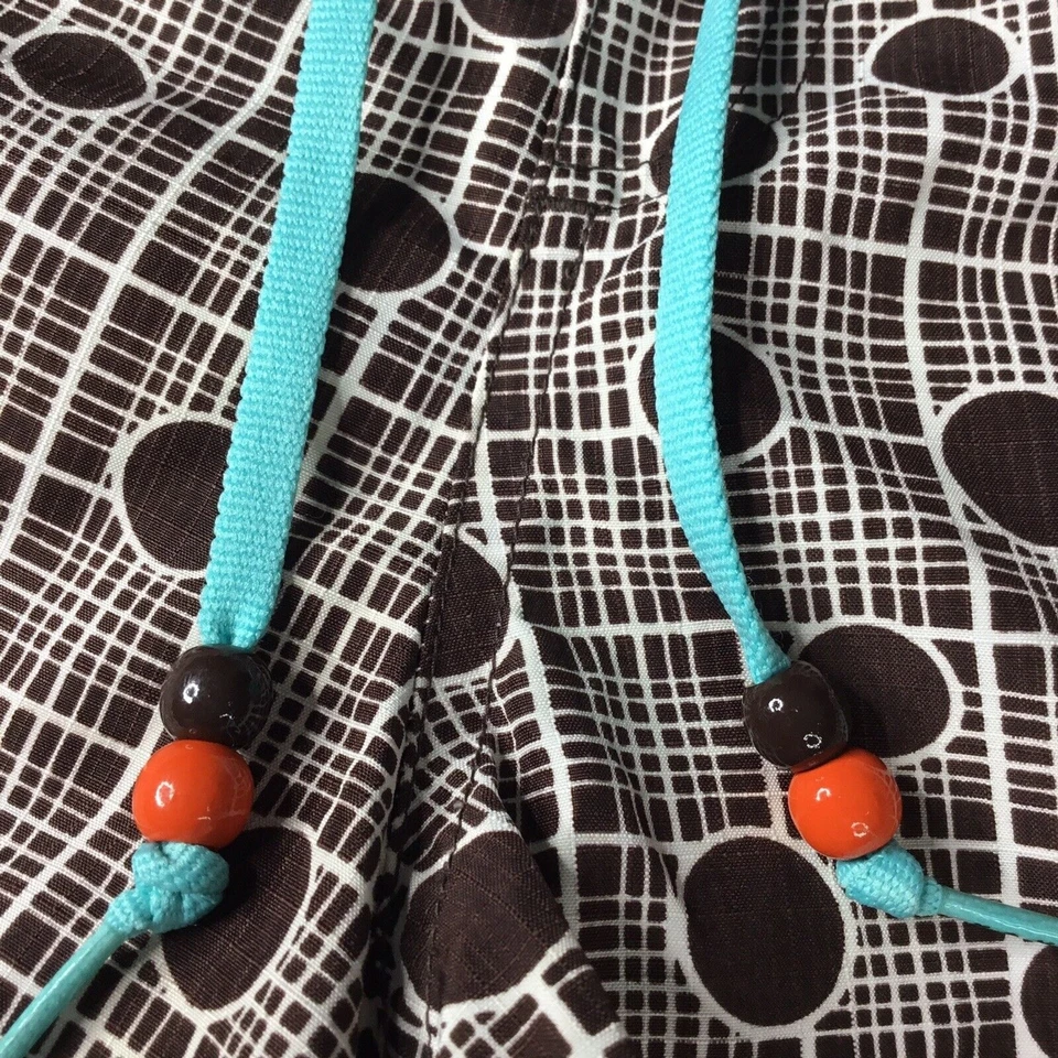 Roxy Talla 11 Marrón Naranja Geométrico Board Shorts Poliéster Estilo L469569 Foto 3 de 4