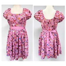Disney Parks Dress Shop Pink Dogs Swing Pin Up Dress Size XL 2018 Rare Retired
