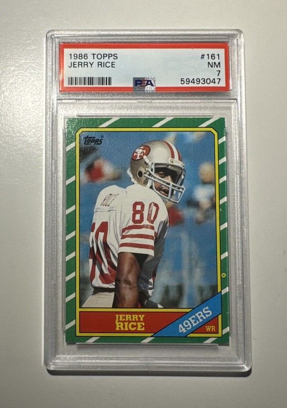 Jerry Rice 1986 Topps #161 RC Rookie PSA 7 NM CENTERED 49ers HOF GOAT