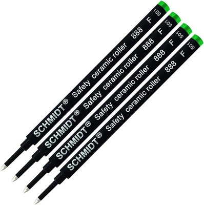Schmidt 4 Pack 888 Green Fine Rollerball Refill