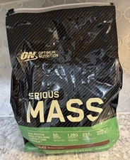 Optimum Nutrition Serious Mass Gainer Protein Powder, Chocolate, 12 lb Bag
