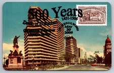 #2626a Columbians 5c Columbus Support Isabella Maxi Card w/Pictorial Cancel