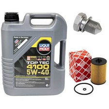Motoröl Set 5W-40 5 Liter + Ölfilter + Ölablassschraube für Audi Seat Skoda VW