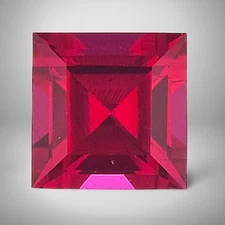 Ruby Square Cut Gemstone 0.21 Cts - 4 mm VVS Loose Gem