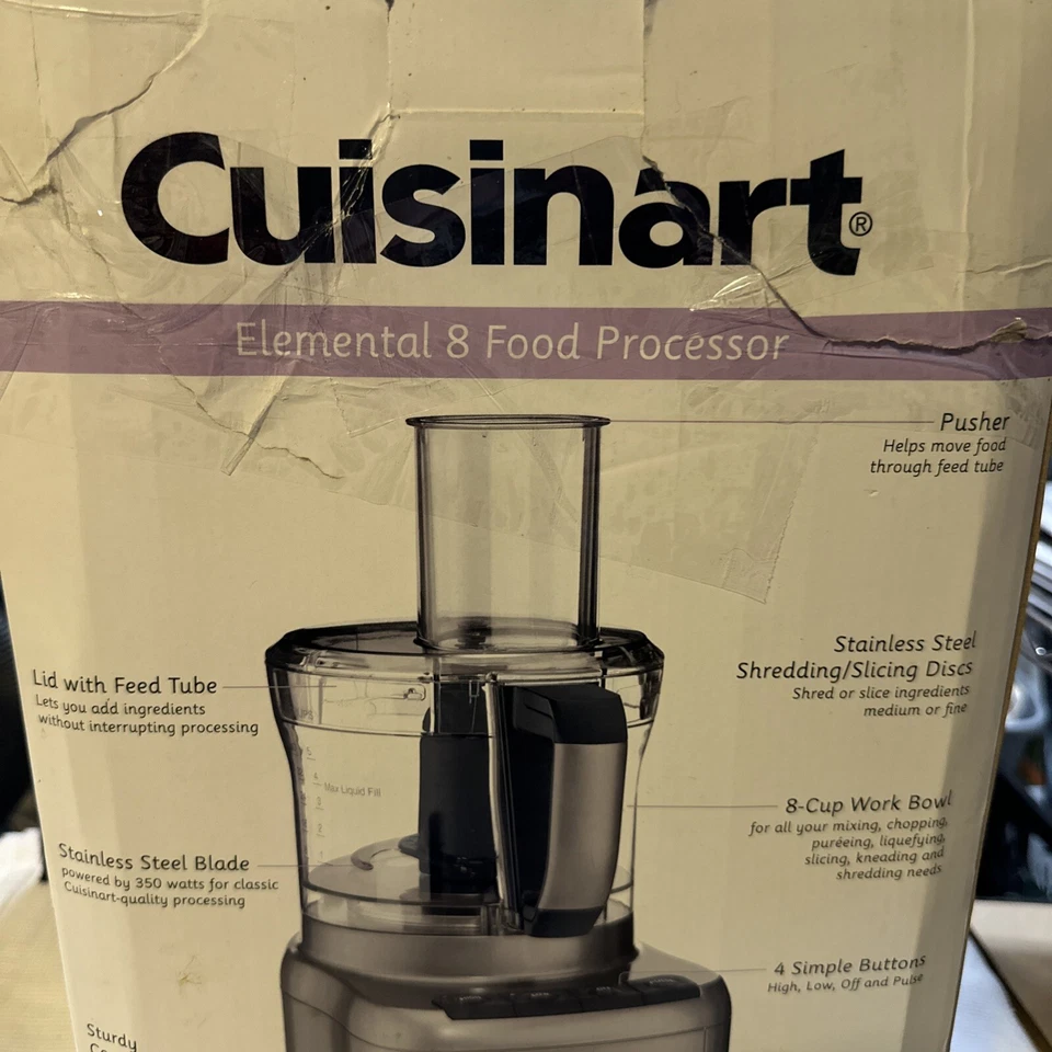 Cuisinart FP8GM Elemental 8 Cup Food Processor Gunmetal - Image 4 of 4